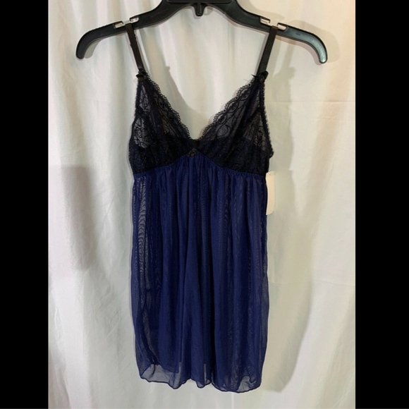 NEW‎ Tart Noir Alexa Babydoll Camisole Lingerie Navy/Black [SZ Small ] - Picture 3 of 8